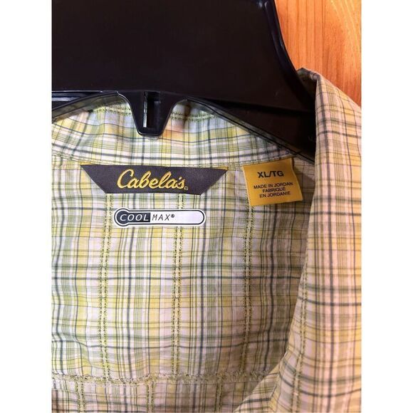 Cabela’s Cool Max Men’s Button Up Short Sleeve Green Shirt Size XL (3988) - Picture 4 of 6